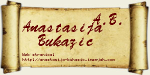 Anastasija Bukazić vizit kartica
